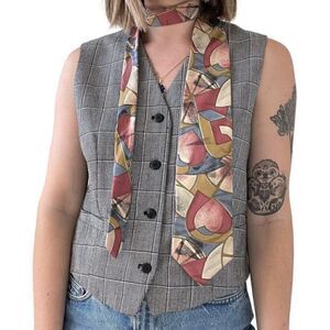 Vintage 1980s Christian Dior 100% Silk Geometric Preppy Academia Tie